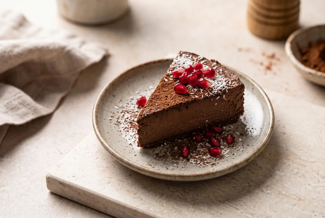 Silky three-ingredient chocolate cake made from cooked pumpkin and dark chocolate.